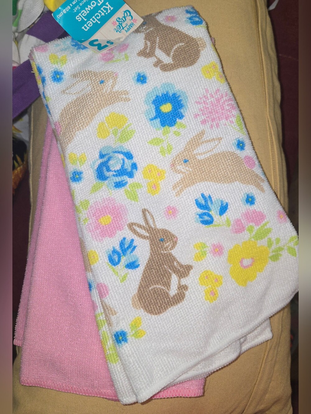 Cute Bunny Easter Kitchen Towels